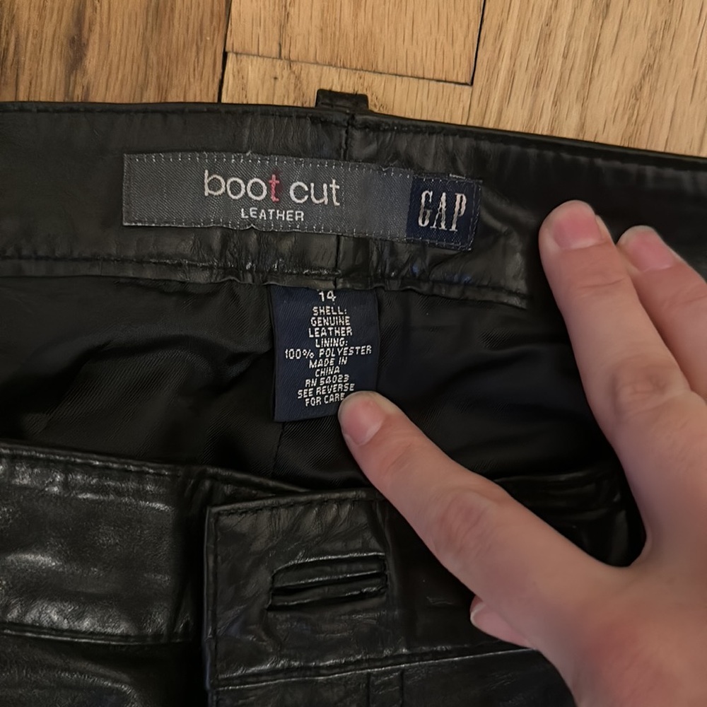 Vintage Gap Leather Pants - Picture 2 of 3